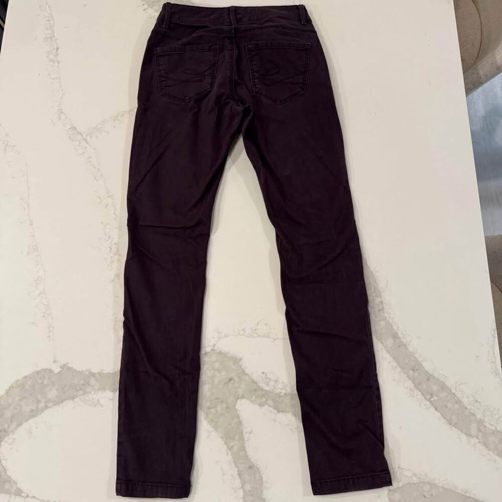 EDC by Esprit High Skin Denim SkinFit Jeans Womens 32 Short Burgundy/Purple Edgy - Picture 7 of 9